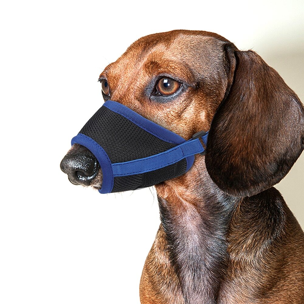 MUZZLE MESH Dog Pet adjustable strap anti bite bark chew Safety soft breathable
