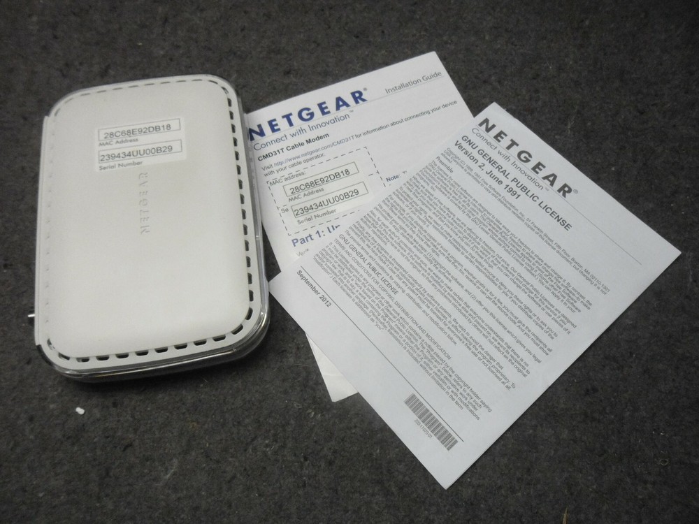 NETGEAR High Speed Cable Modem CMD31T Only No Cable or Adapter Used