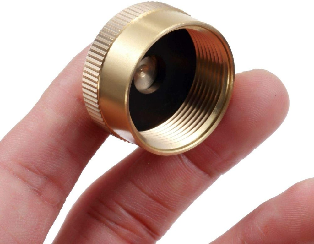 2PCS Universal Solid Brass Refill 1 LB Propane Bottle Cap Protect Sealed Cap