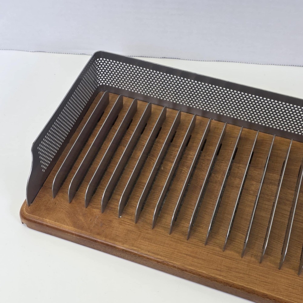 Eldon Expressions Workspace Solid Wood And Steel Adjustable Cd Holder