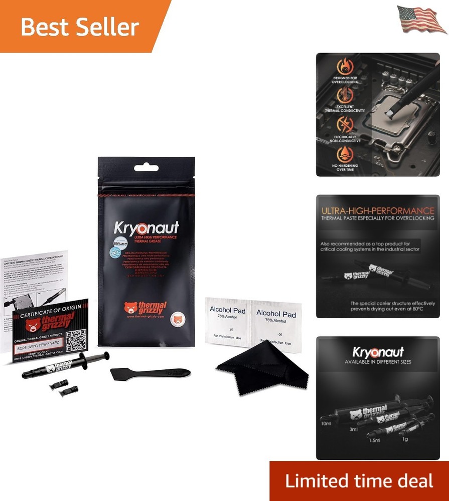 Thermal Grizzly Kryonaut theHigh Performance Thermal Paste Cooling All Processor