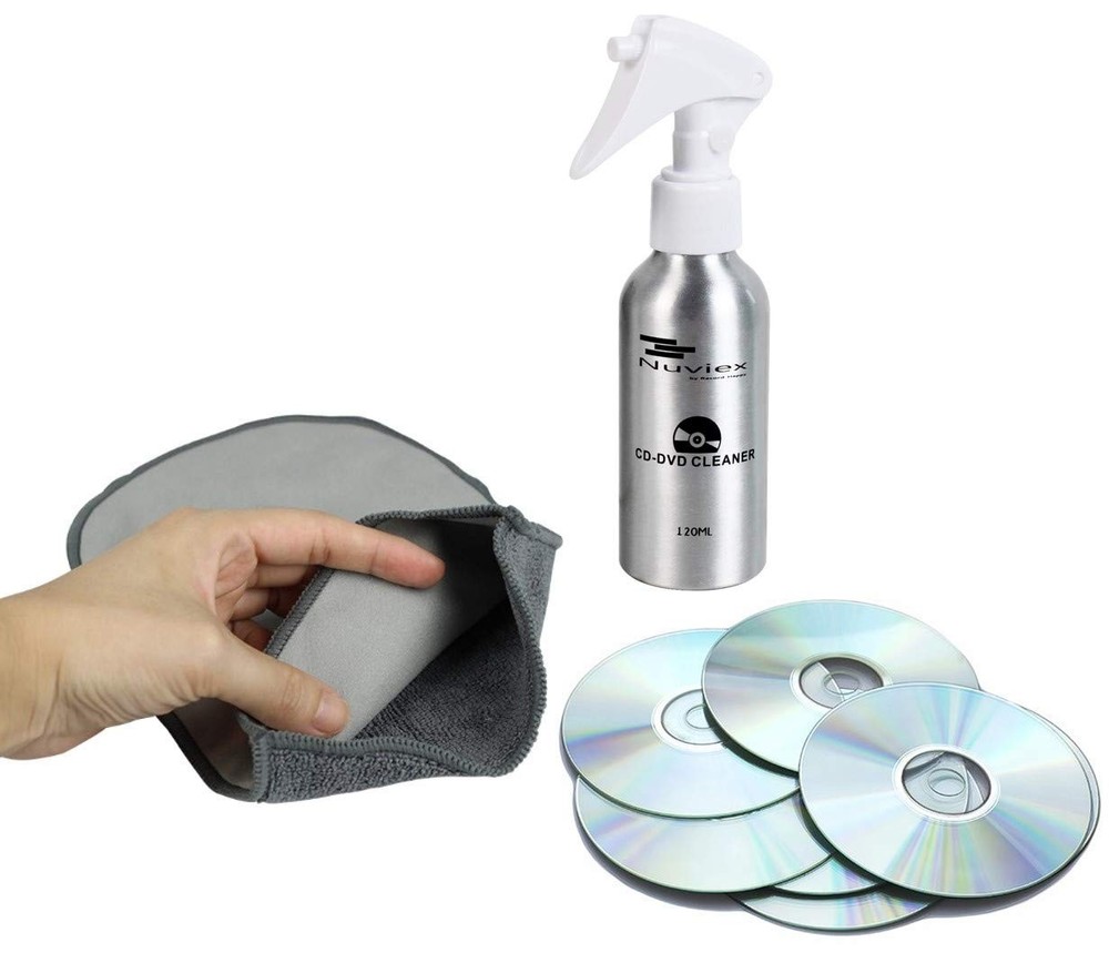 CD DVD Cleaner Solution Spray Fluid - Premium Compact disc Cleaning Kit with...