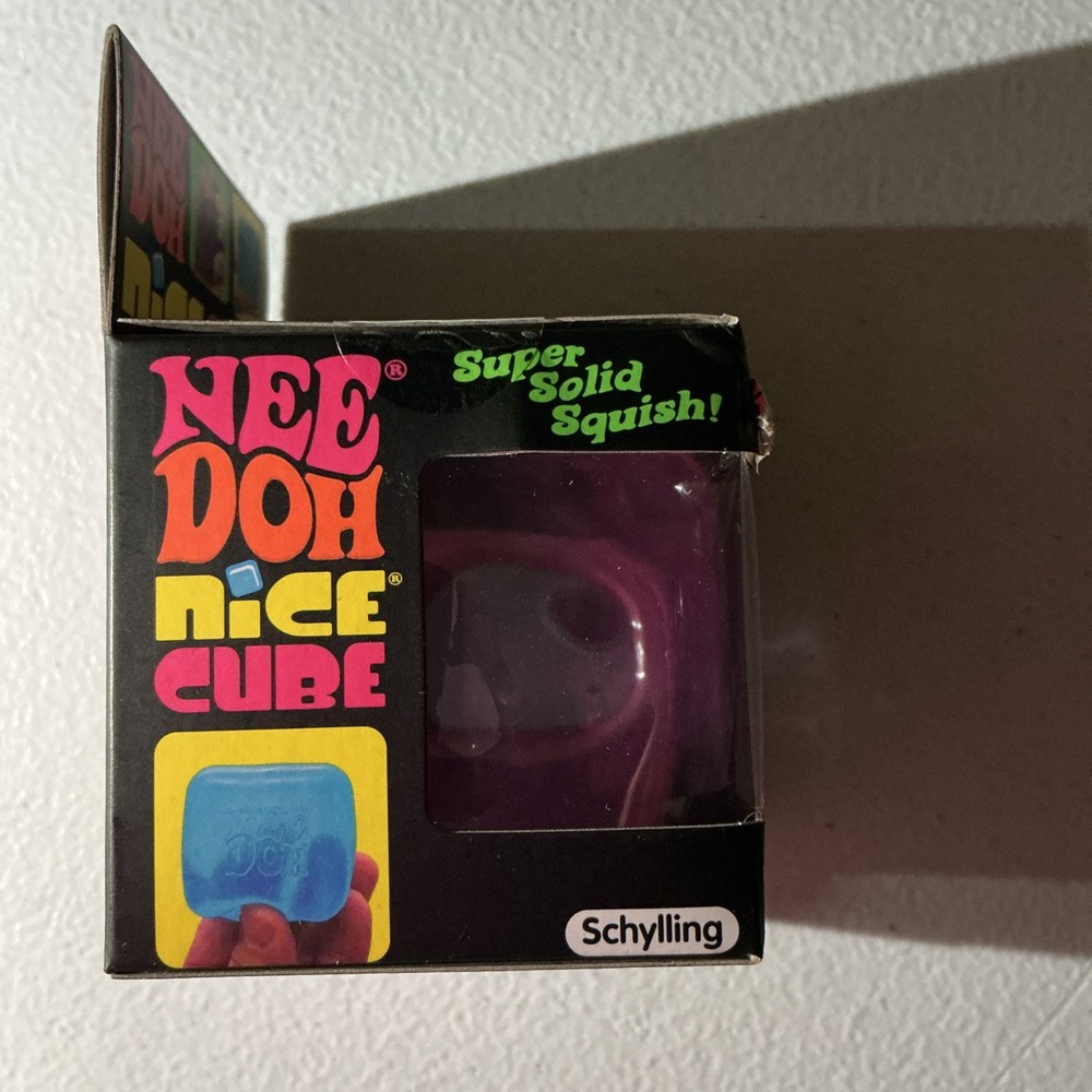 Nee Doh-Nice Cube-Super Solid Squish-Purple-Sealed