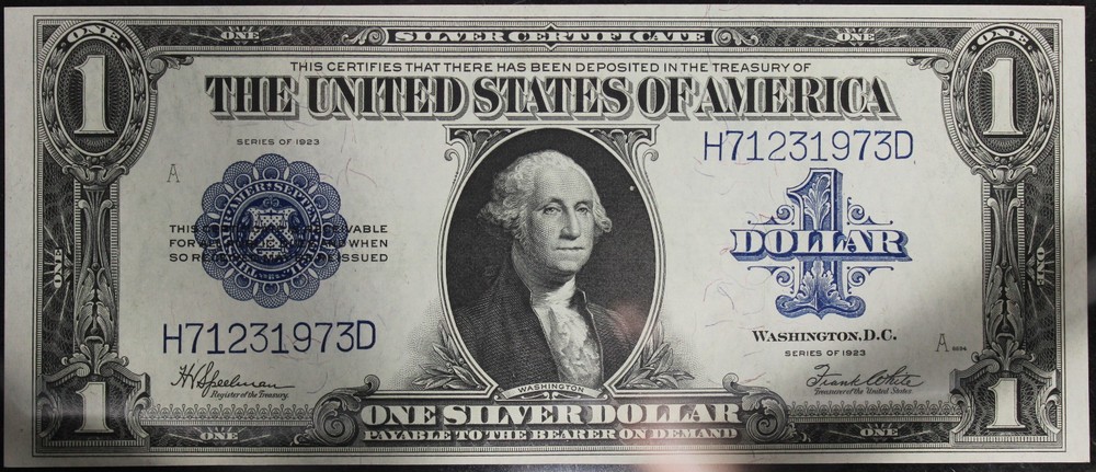 1923 65PPQ FR. 237 Silver Certificate 1$ Note, SN H71231973D