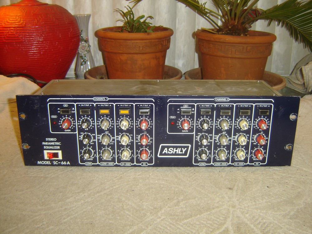 Ashly SC-66A, Blueface Stereo Parametric Equalizer, Eq, Vintage Rack, As Is