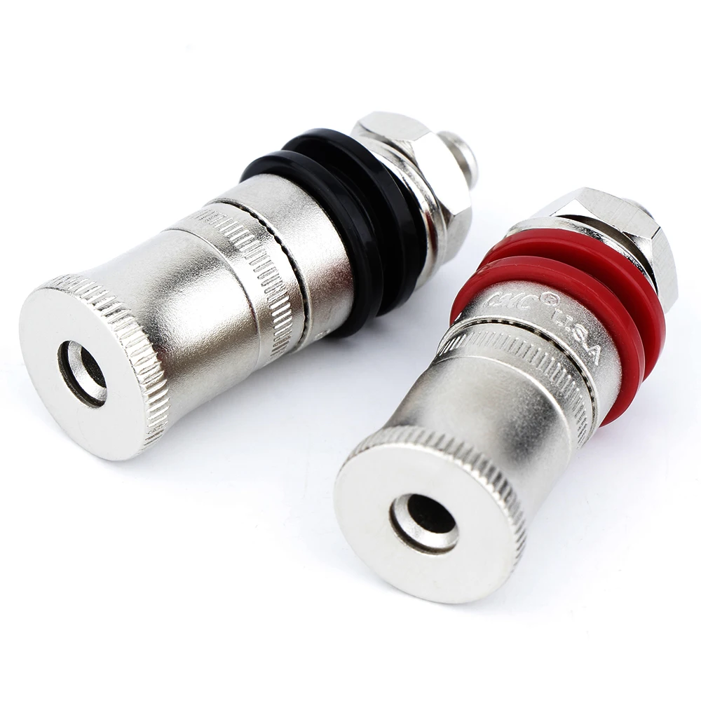 4PCS Speaker Binding Post Amplifier Terminal Connector Banana Jack Audio Adapter