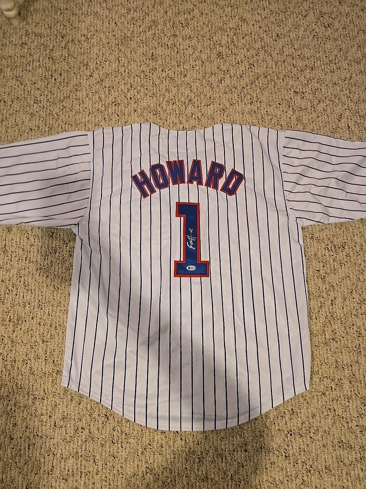 Ed Howard Chicago Cubs Signed Jersey Beckett Auth. #1