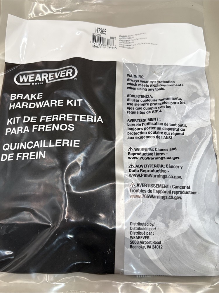 Wearever Drum Brake Hardware Kit H7365
