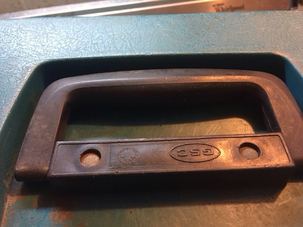 Vintage Benchtop Green Plastic Toolbox