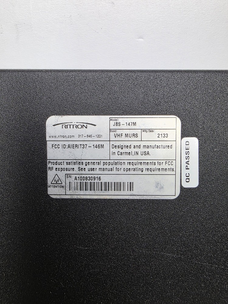Ritron Jobcom Base Intercom JBS-147M VHF Working
