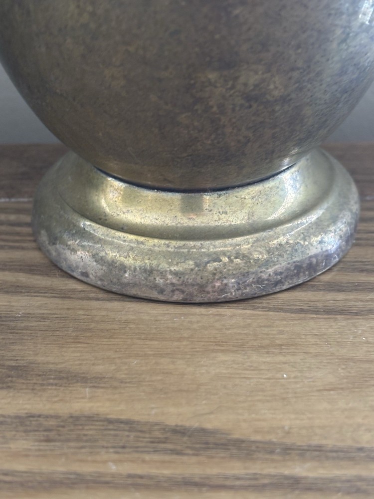 Vintage Silver Plate On Copper Pitcher W/Lid