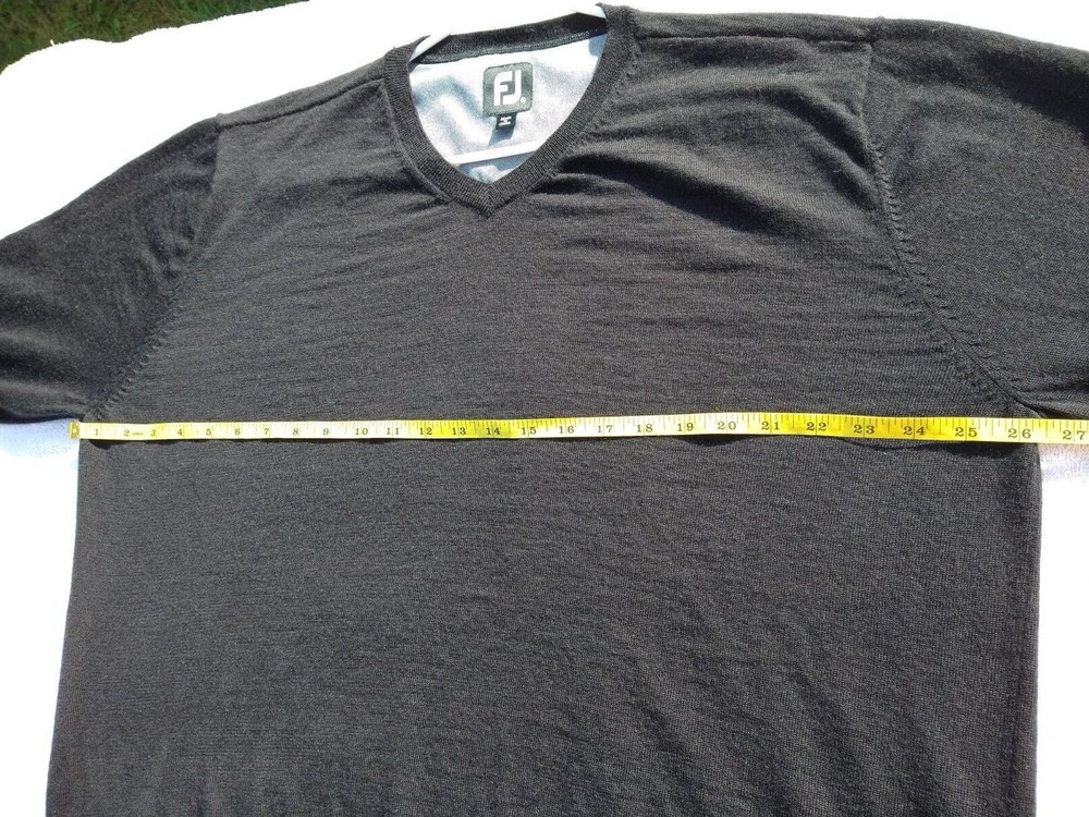 FOOTJOY BLACK WOOL PULLOVER GOLF SWEATER SIZE XL