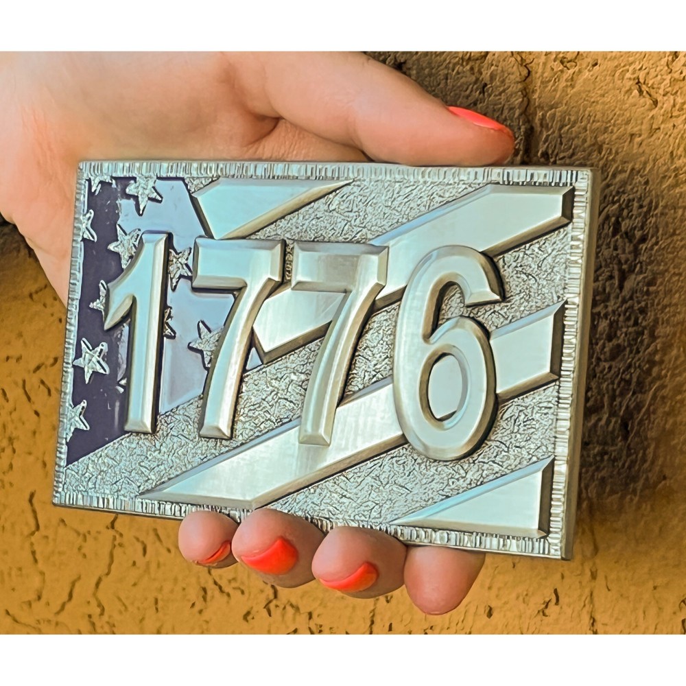 1776 Antique Silver Belt buckle