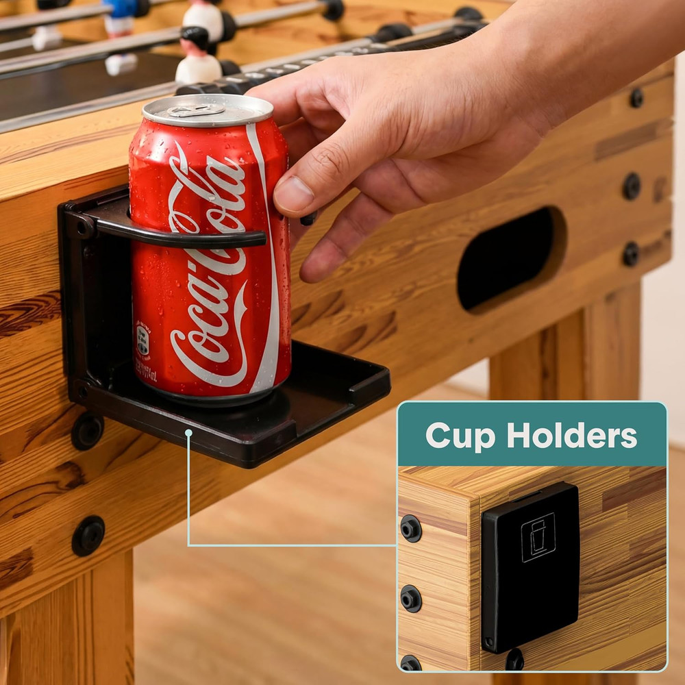 48In Competition Sized Foosball Table - Height Adjustable Arcade Soccer Set for