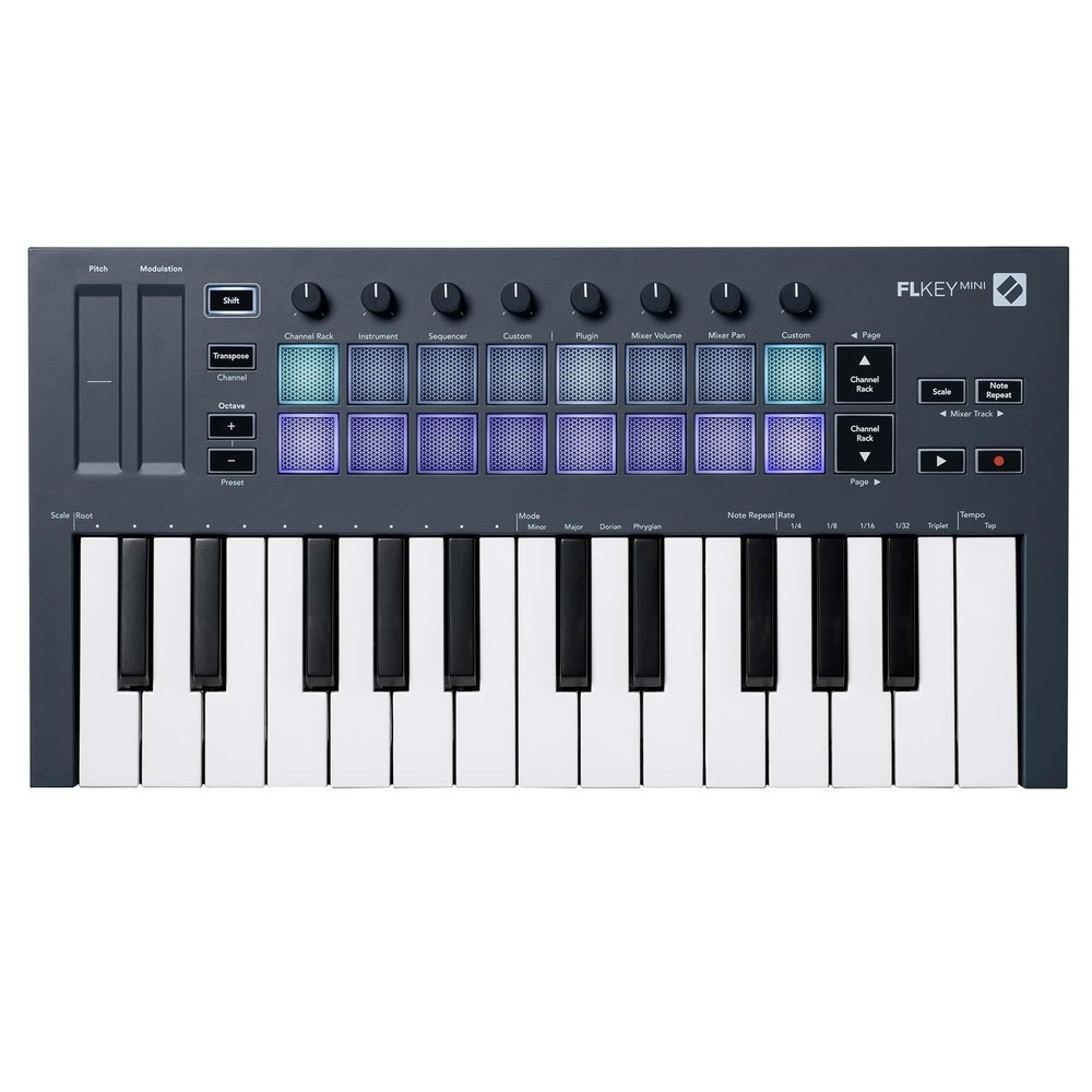 Novation FLkey Mini Compact 25-Mini-Key MIDI Keyboard Controller w Case