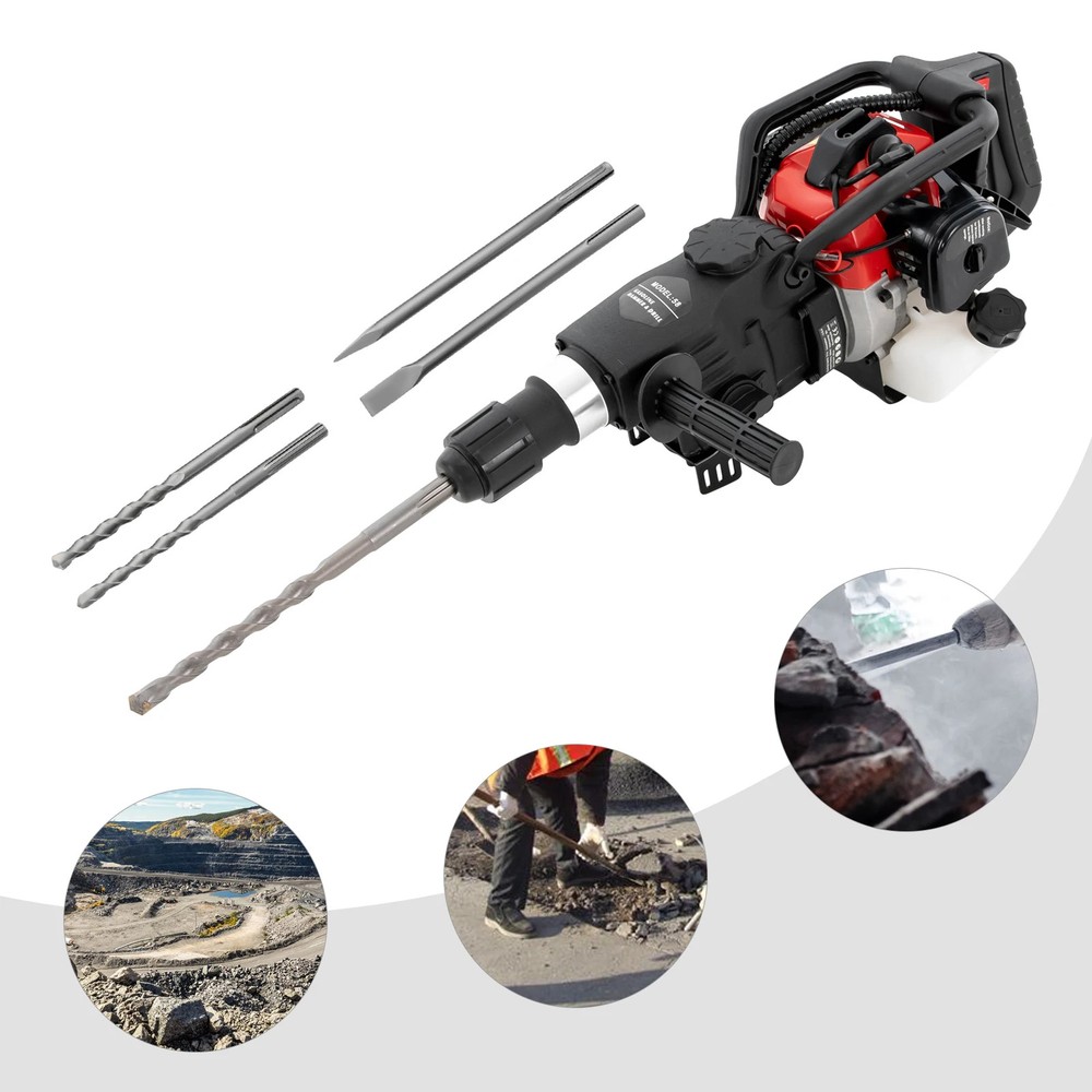 33CC Demolition Jack Hammer Hand Pull Start Single Cylinderfor Drilling Crushing