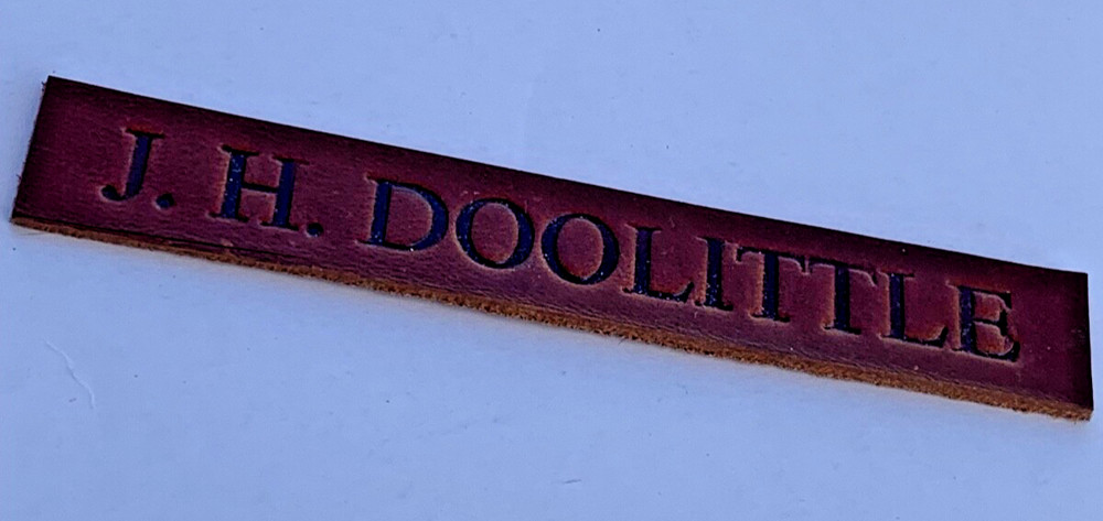 NEW! WWII Leather A-2 A2 Jacket name tag J H DOOLITTLE Repro