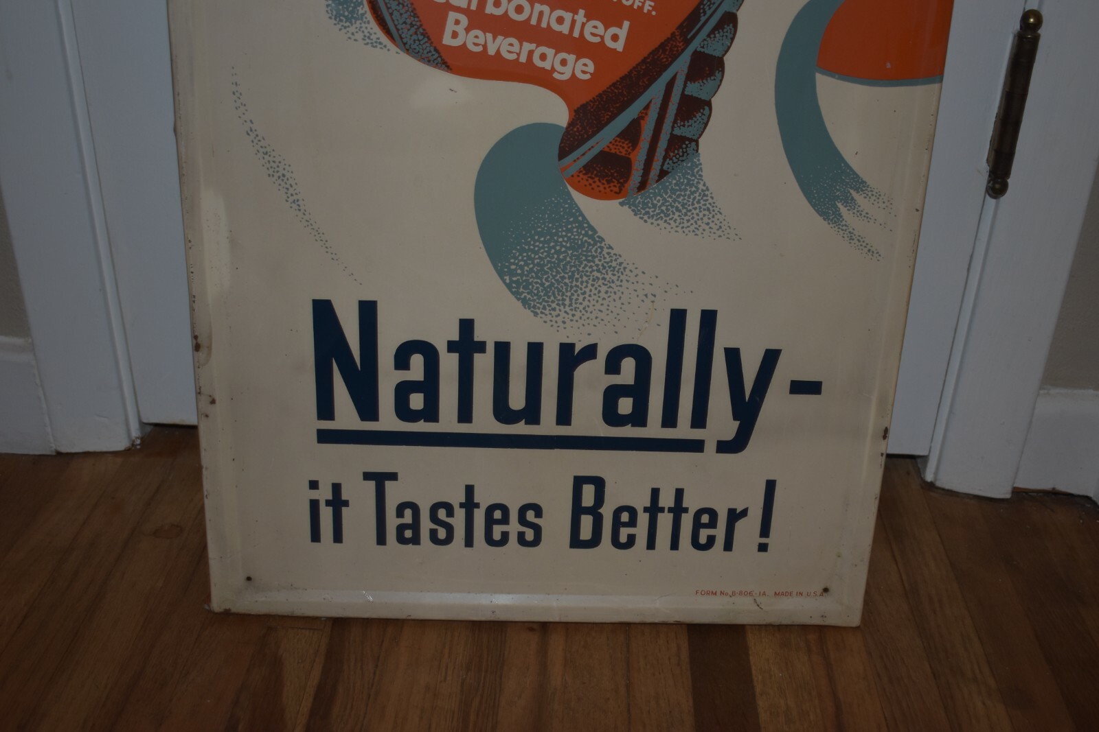 RARE Vintage DRINK ORANGE CRUSH SODA POP BOTTLE Metal ADVERTISING VERTICAL SIGN