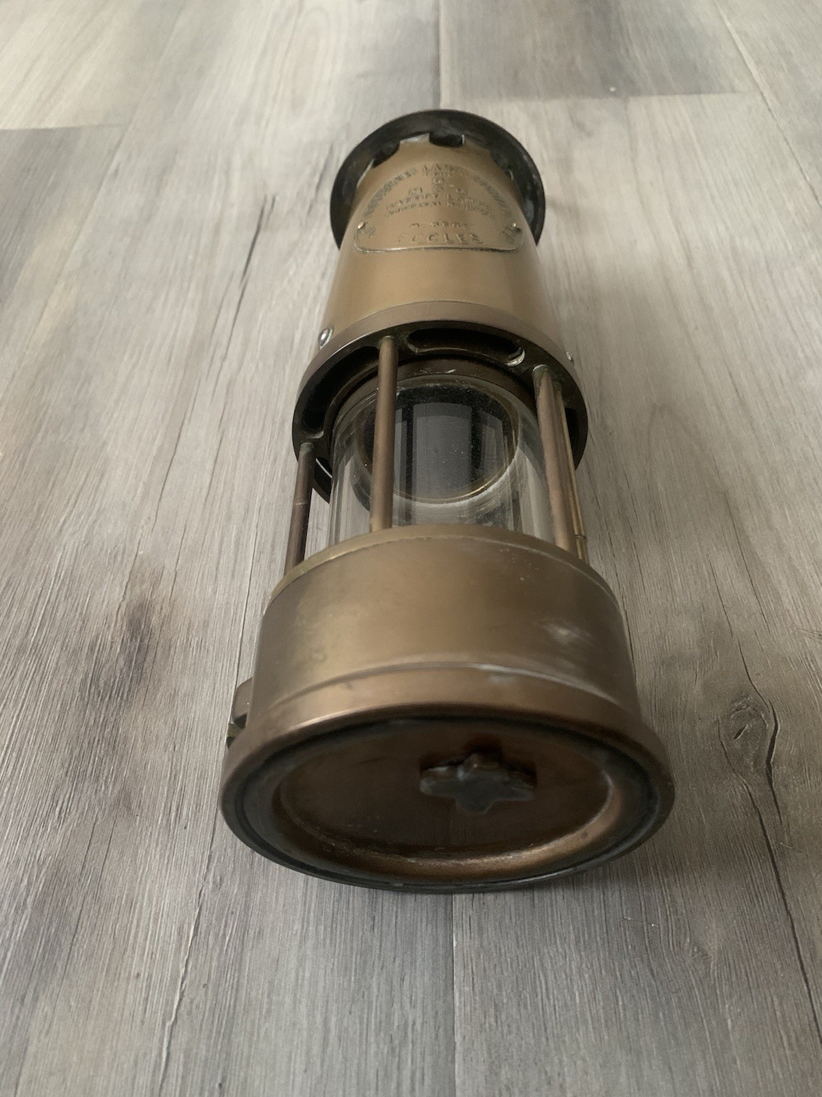 1974 Brass Miners Lamp Protector Eccles Type 6 M&Q