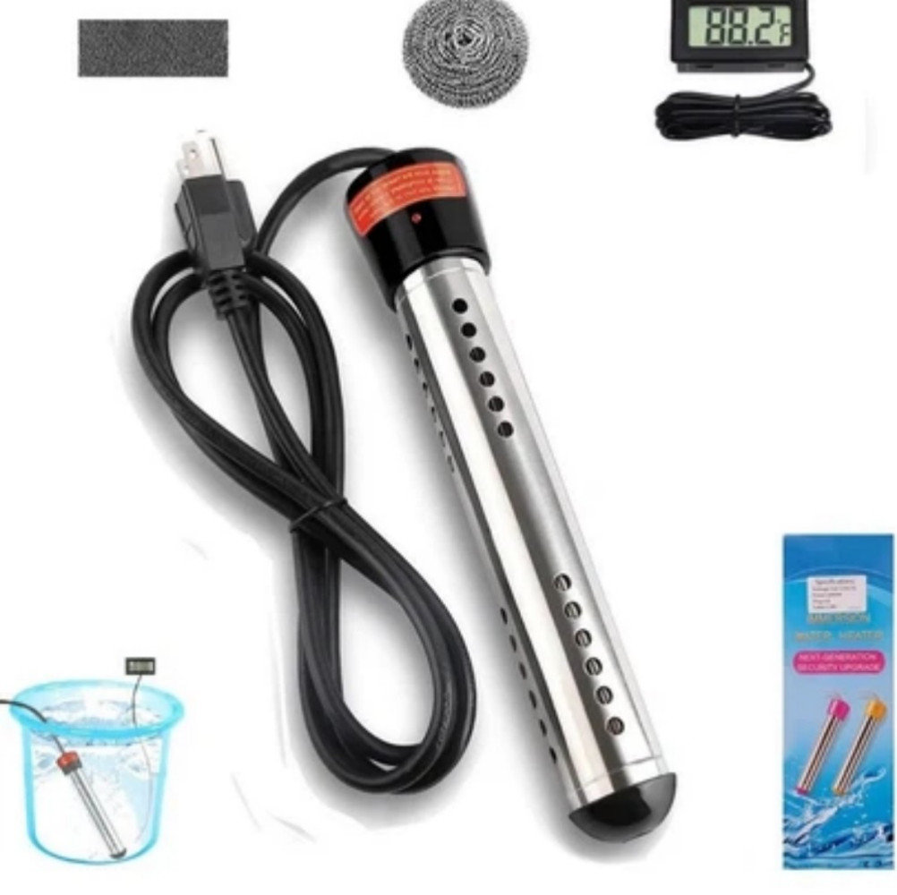 Immersion Water Heater,2000W Submersible Portable Electric Heaters 110-125V AC