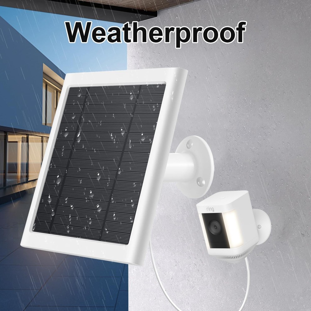 Solar Panel for Ring Camera, Compatible with Rings Spotlight Plus/Pro & 1Pack