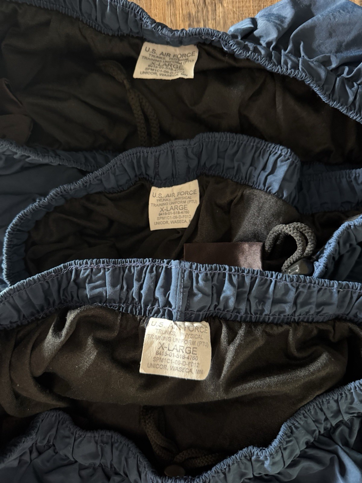 USAF PTU BLUE SHORTS PT TRUNKS Running Gym Swimming Air Force SIZE X-LARGE