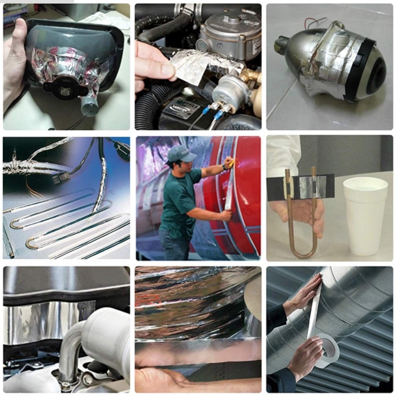 Extra Thick Aluminum Foil Duct Tape High Temp Heavy Duty 2 inch 13 YD Silver