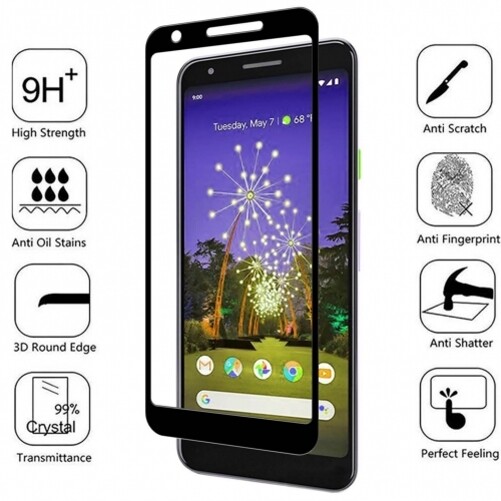 For Google Pixel 3a XL - Screen Protector Tempered Glass 3D Curved Edge Full