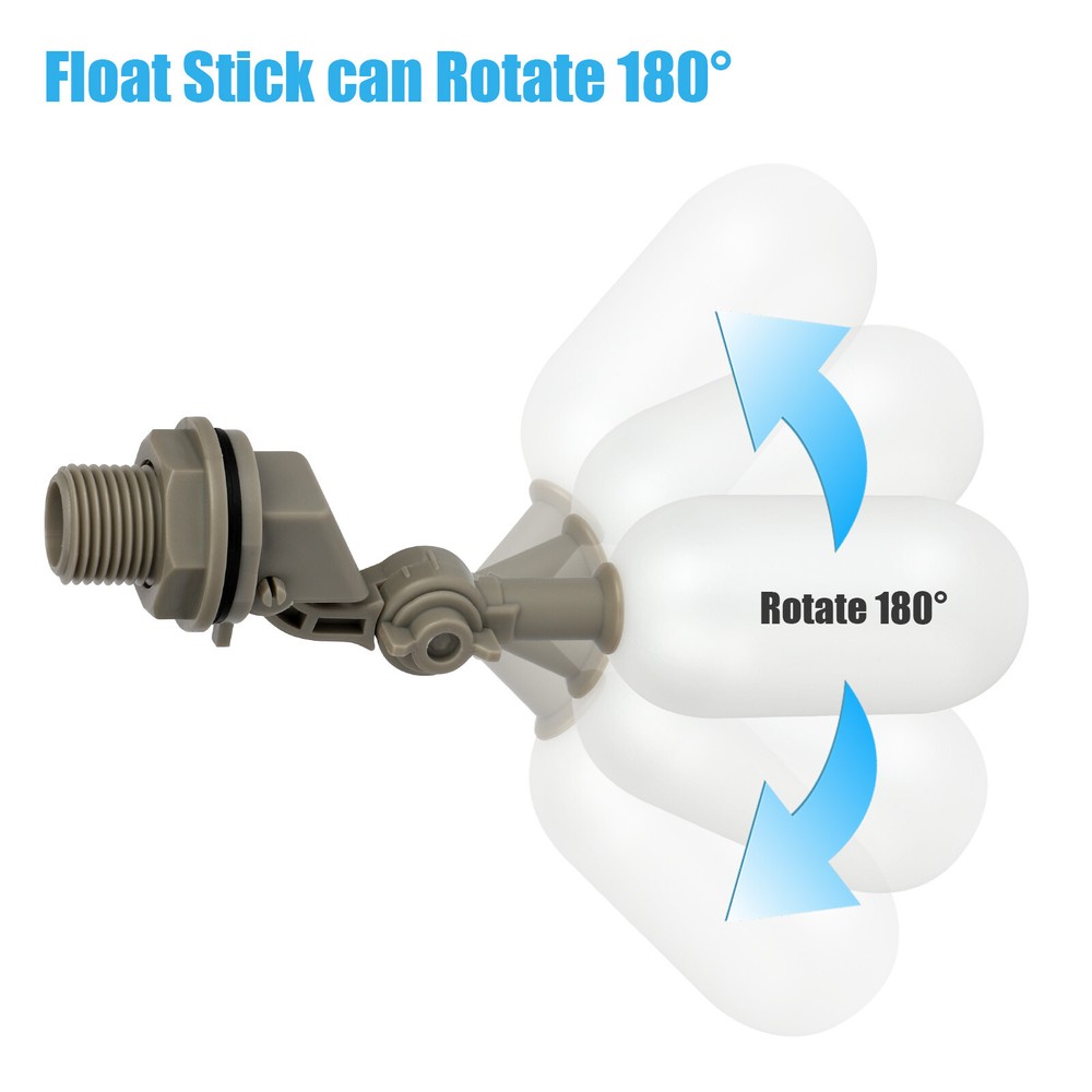 4Pcs Water Float 1/2" Automatic Shut Off Valve Quick Connctor Tank Overfill Stop