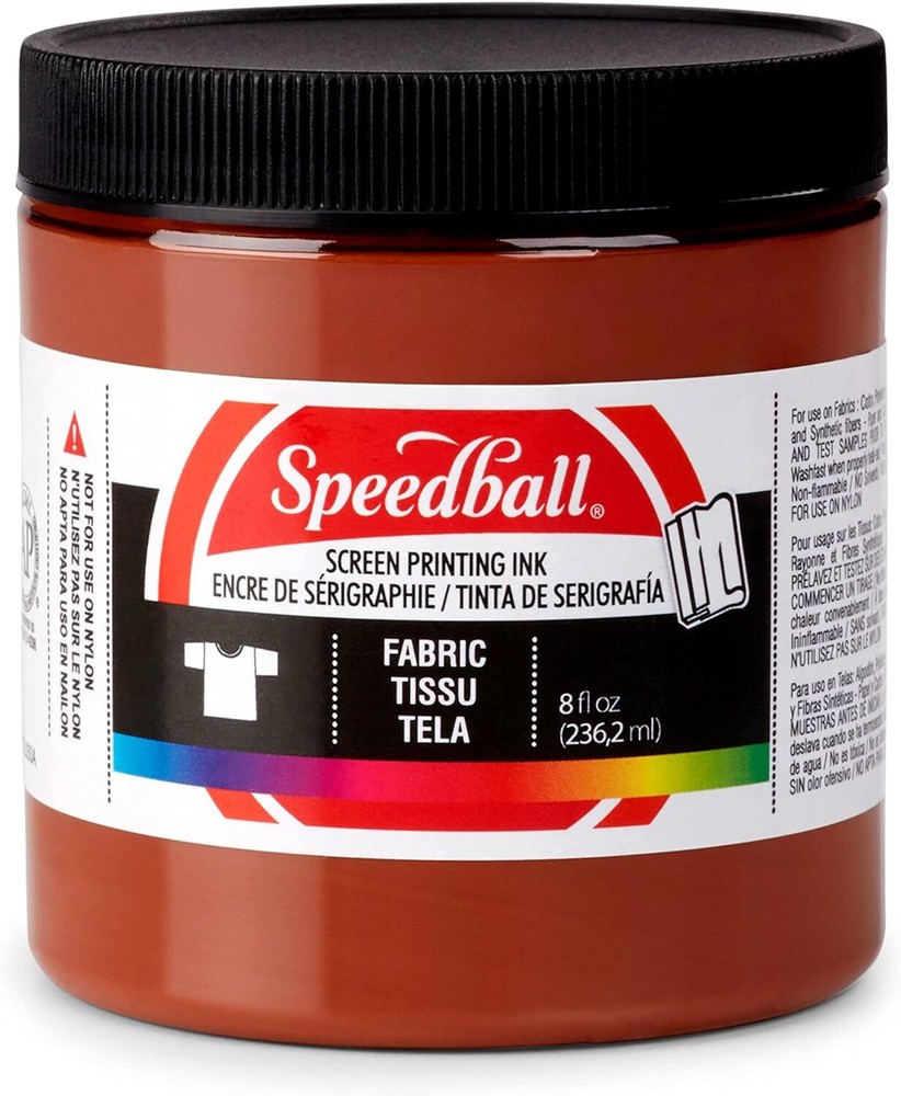 Speedball Fabric Screen Printing Ink 8oz, Brown