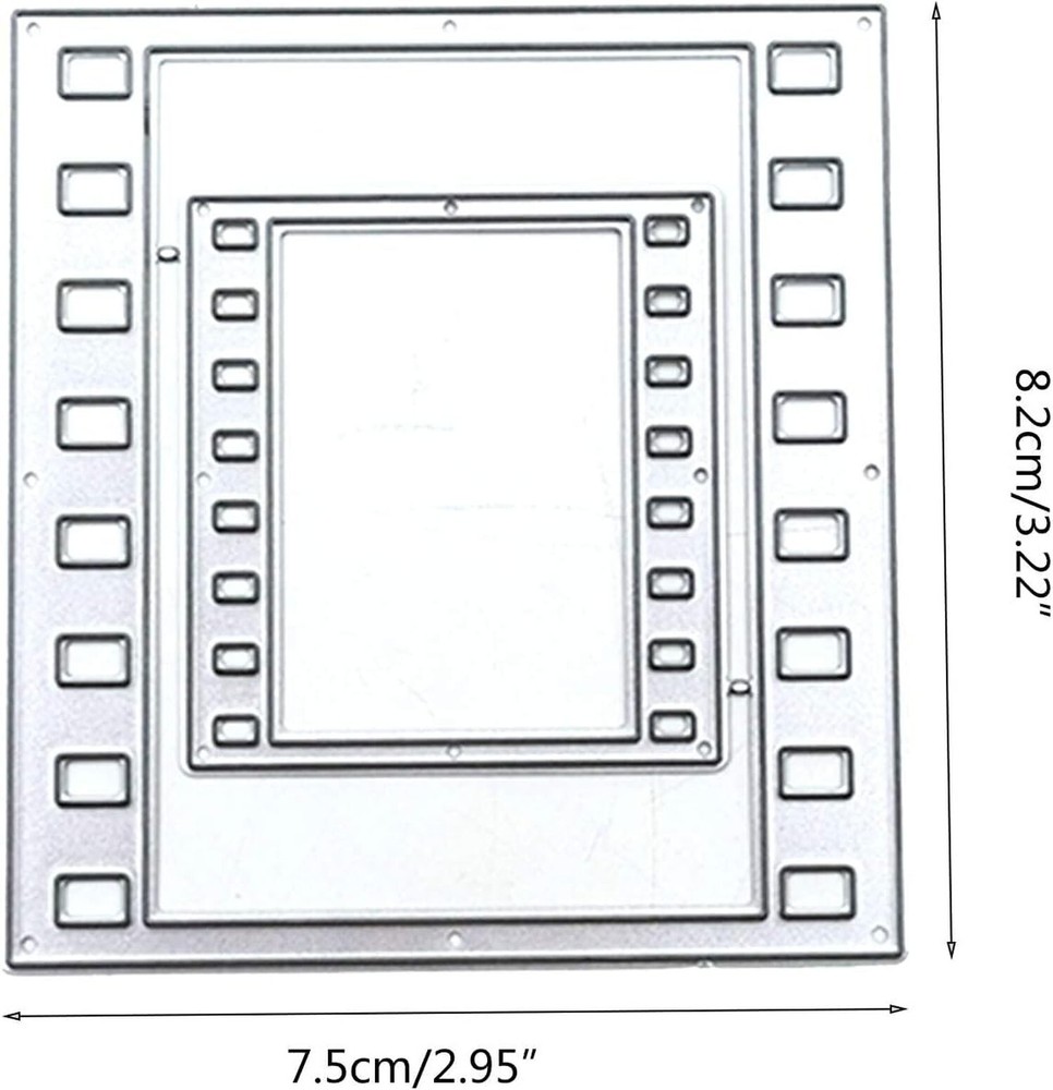 Rectangular Frame Metal Cutting Die Punch Stencils Embossing Template for Car...