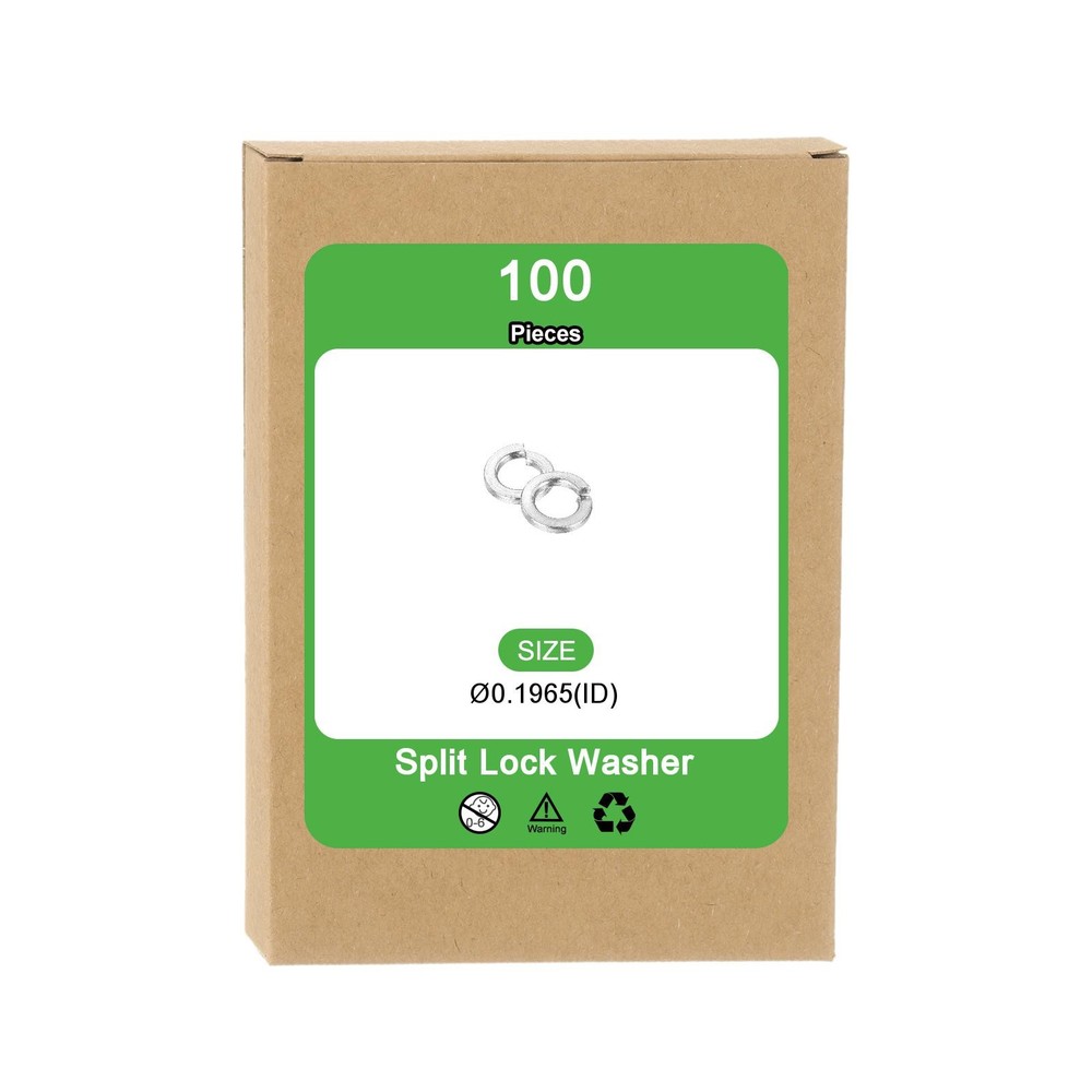 #10 Split Lock Washer, 100Pcs 304 Stainless Steel Spring Lock Washers