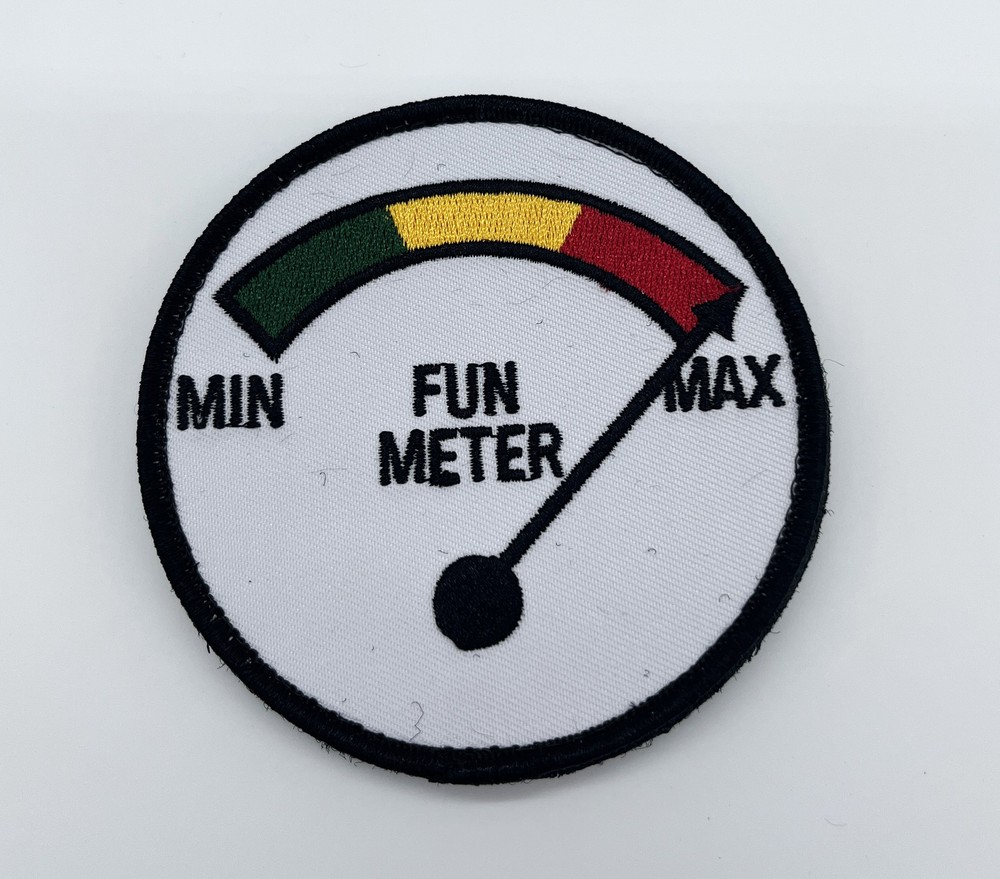Fun Meter Patch – Hook and Loop Backing, 3.5 in