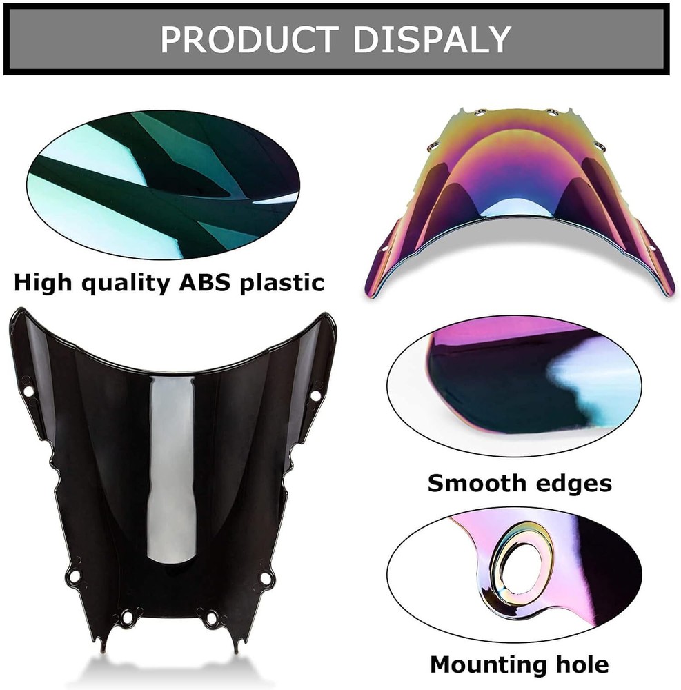 Windscreen Windshield Double Bubble For YZF 600 R6 1999-2002 (Iridium)
