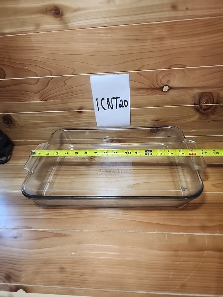 Anchor Hocking Oven Basics 4.8 Quart Glass Baking Dish Rectangular Used 1cnt20