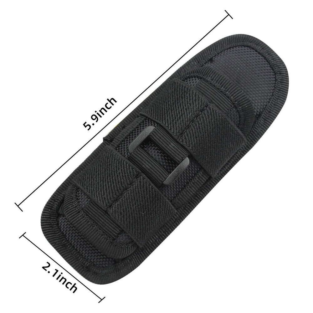 US Tactical 360 Degrees Rotatable Flashlight Pouch Bag Holster Torch Case Holder