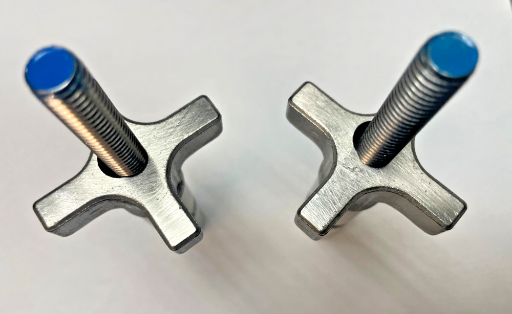 DAVIS 3/4"-Two hole pins- Aluminum- 3/8-16- quick acting knobs