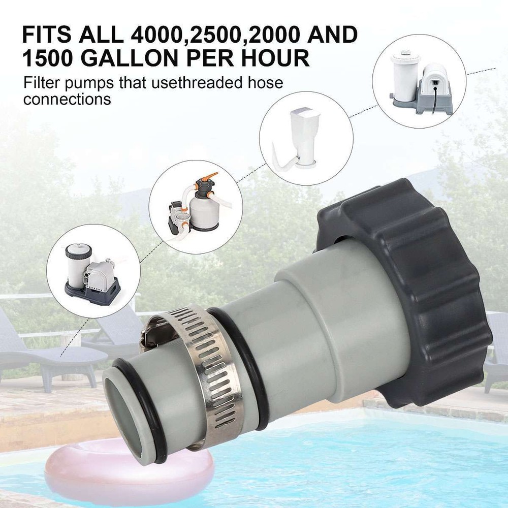 2pc Intex Hose Adapter Pool Filter Pump Parts Conversion Fitting Kit Replacement