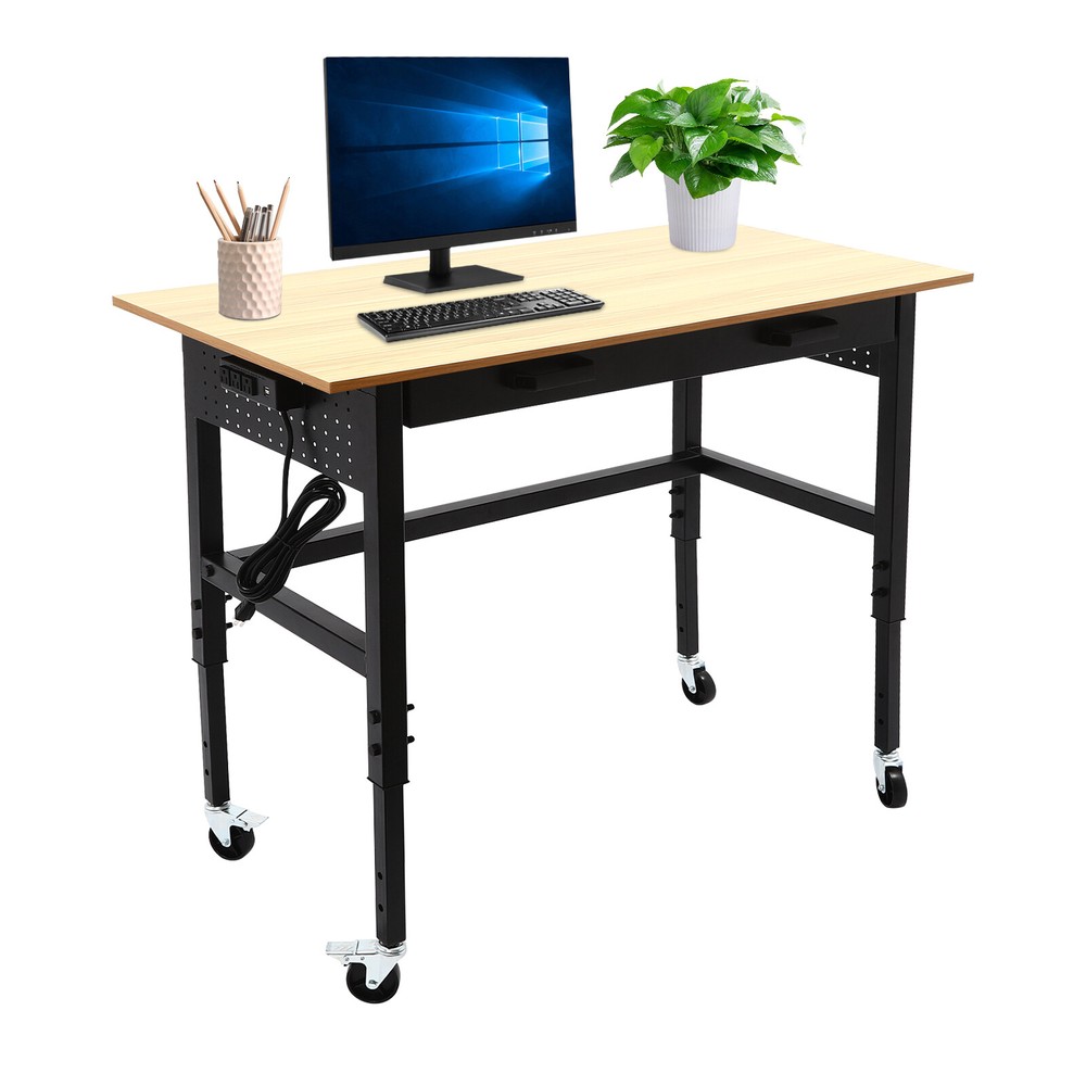 Mobile Workbench Work Bench for Garage Office Home Height Adjustable Workbench