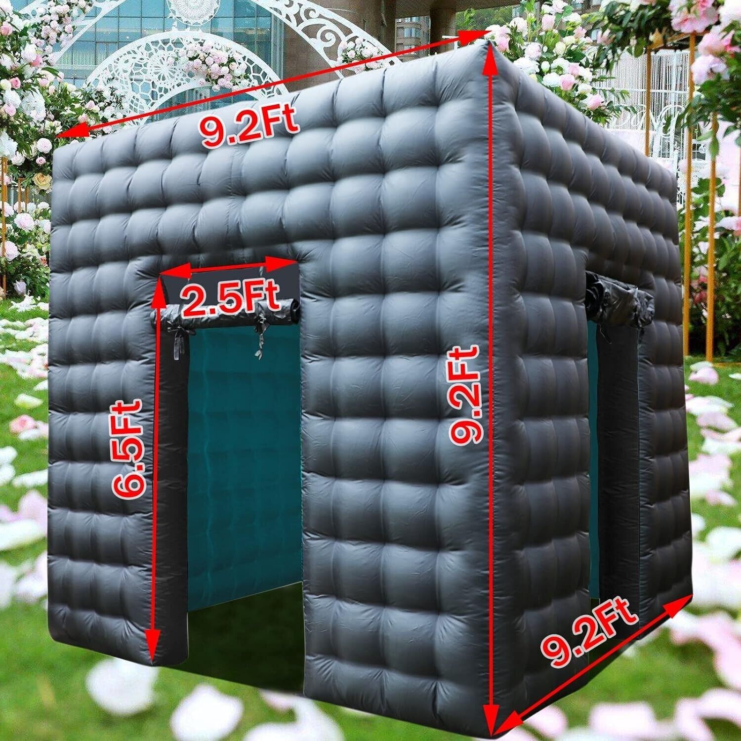 Inflatable Photo Booth Portable Shooting Photobooth Tent Enclosure Kit W/LED