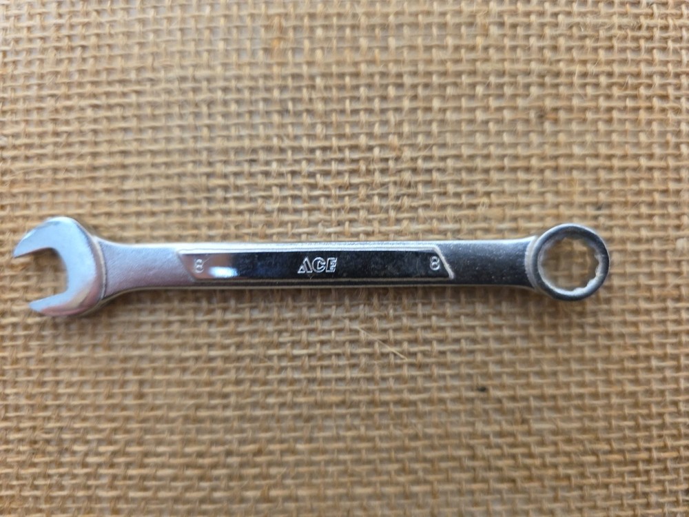 Ace Combination 8 mm Chrome Vanadium Wrench