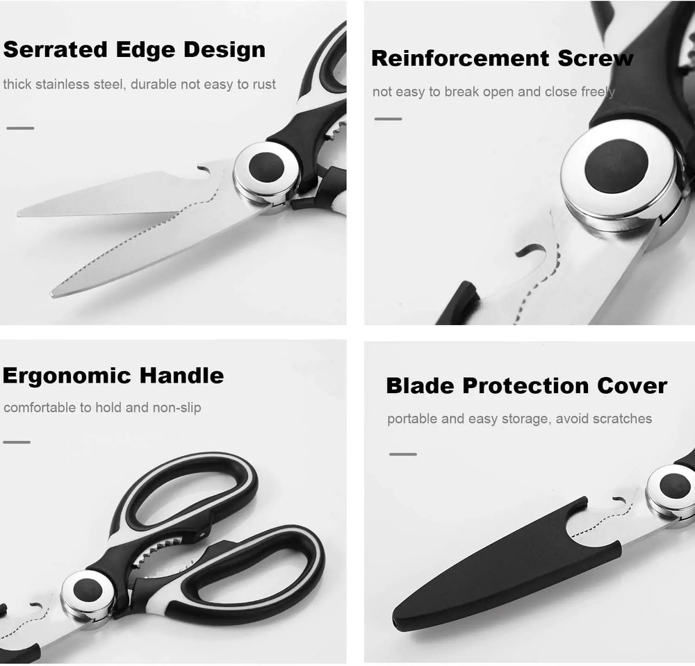 Heavy Duty Kitchen Scissors Premium Sharp Kitchen Shears for Food, Fish, Bones