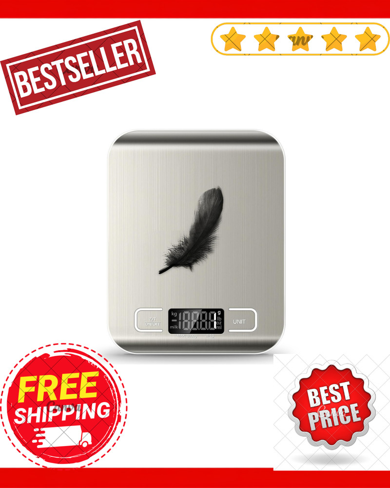 Food Scale, 11lb Kitchen Scale with 6 Units Tare Function & LCD Display, 0.05oz