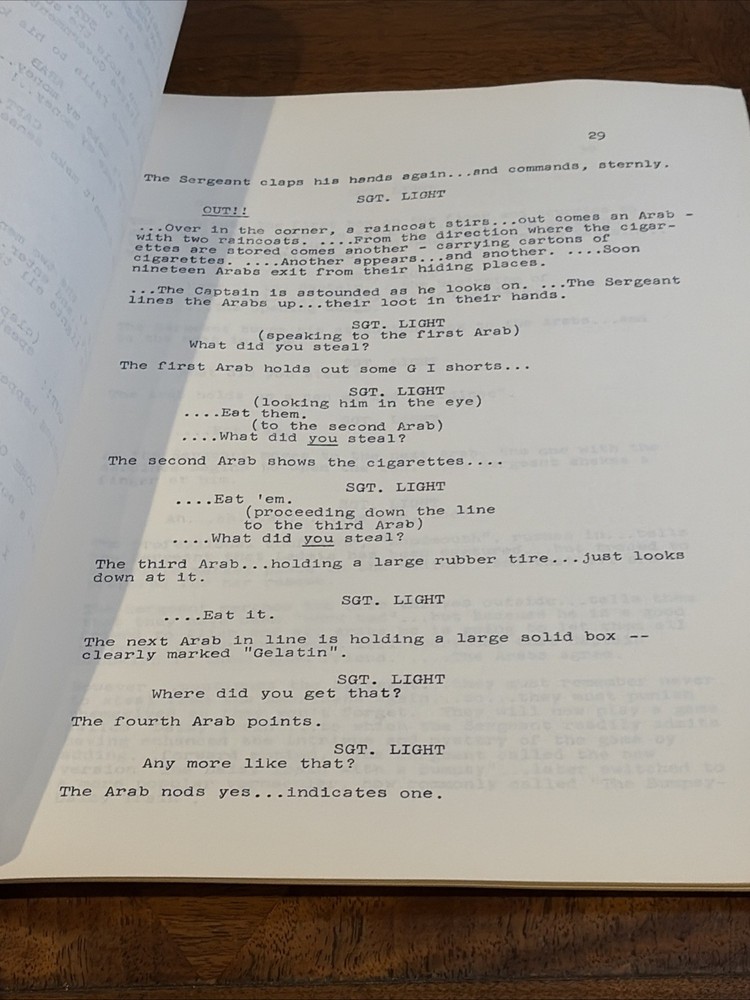 Vintage Unproduced Screenplay “Two Algerian Knights” Script LA