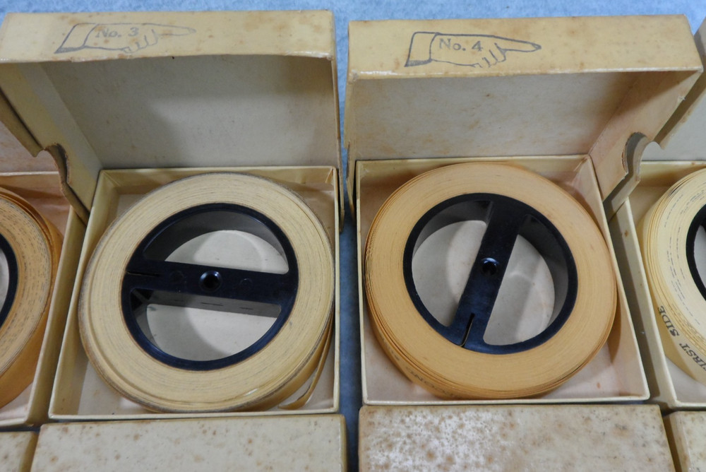 Lot of 10 American Morse Machine Paper Tape Reels Instructograph Co Railroad