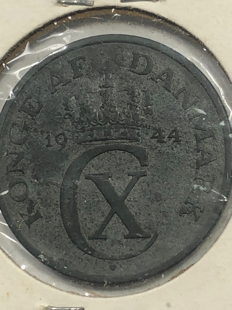 1944 Denmark Five Ore Foreign Coin #1869