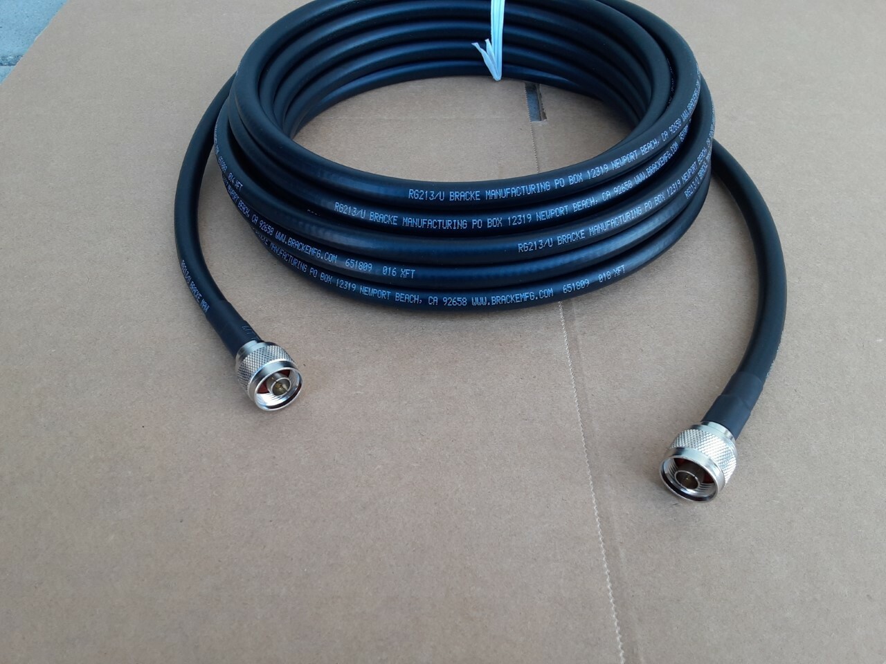 US MADE RG-213/U N Male to N Male Low Loss Coaxial Cable CB Ham Radio lot