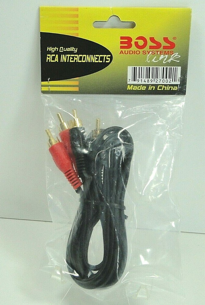 Boss Audio 6 ft RCA Interconnect Cables (BRCA6) New Fast