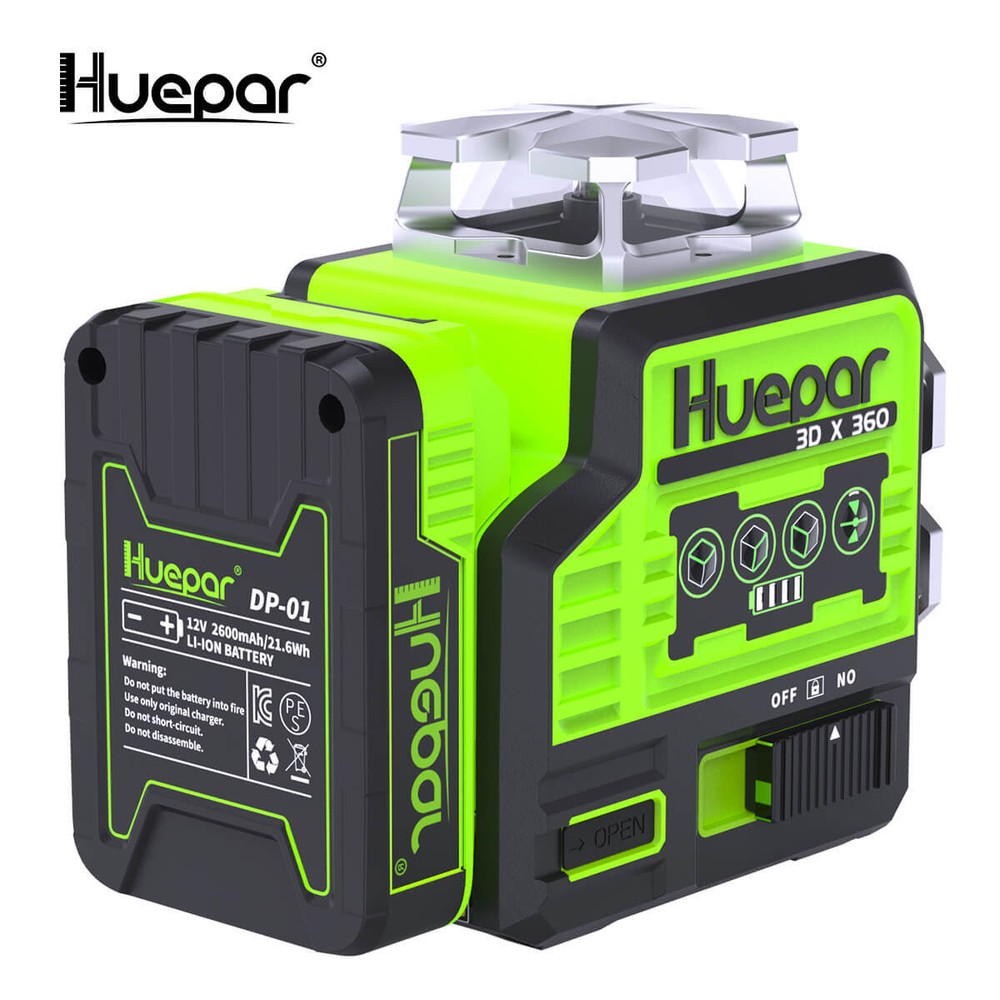Huepar 12 Lines Self-leveling Laser Level with Bluetooth&Remote Control+Receiver