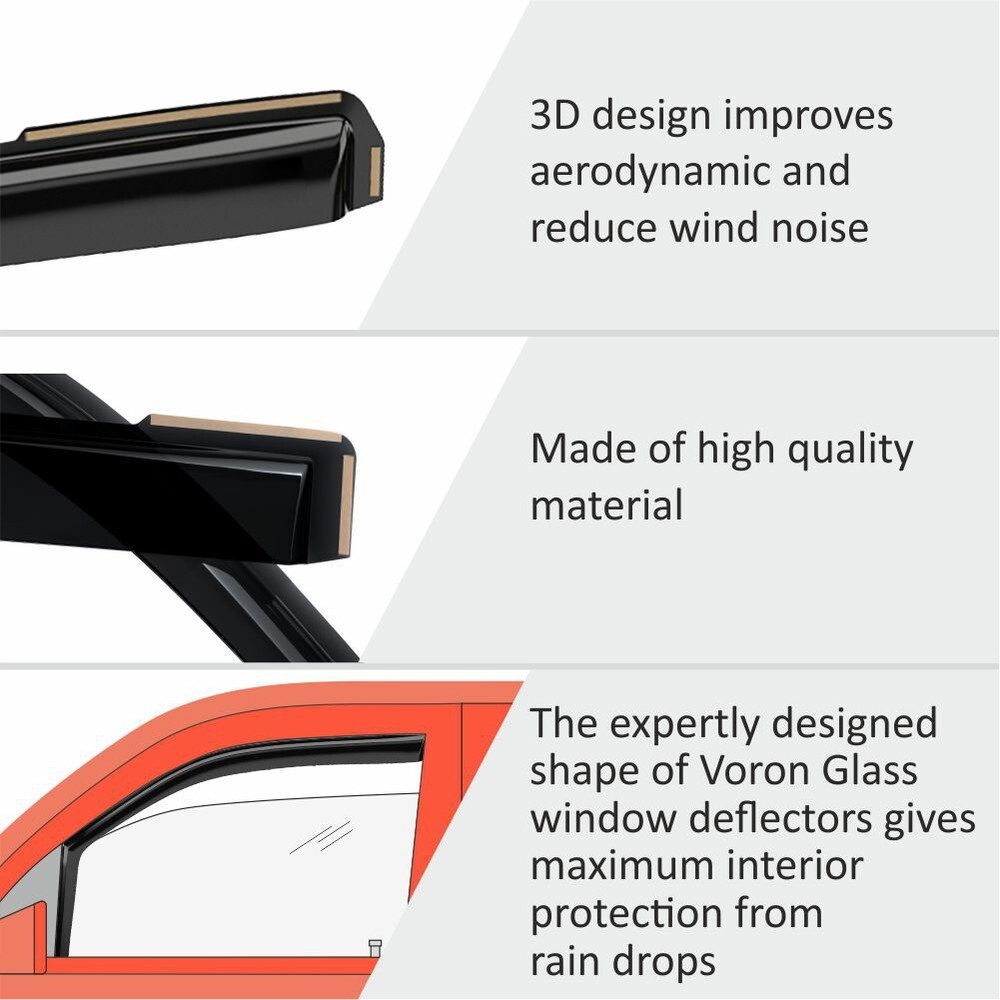 Rain Guards Vent Visors Shade for 2014-2019 Toyota Corolla